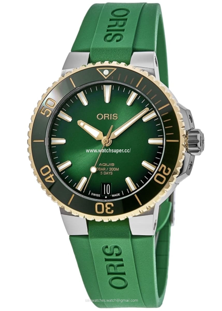 Oris Aquis Date 01 400 7769 6357-07 4 22 77FC Yellow Gold & Stainless Steel 1