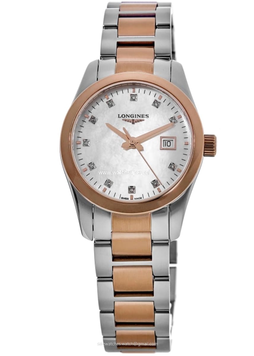 Longines Conquest Classic  L2.286.3.87.7 Rose Gold & Stainless Steel 1