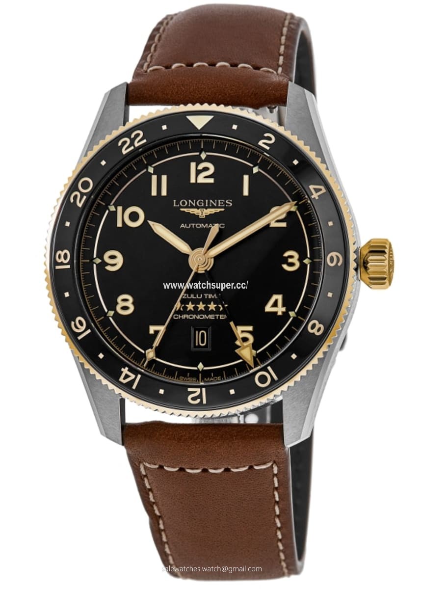 Longines Spirit Zulu Time L3.802.5.53.2 Yellow Gold & Stainless Steel 1