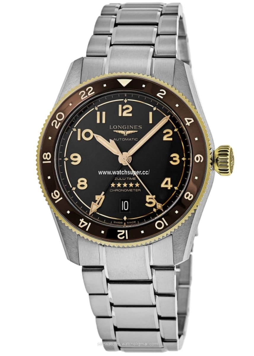 Longines Spirit Zulu Time L3.802.5.53.6 Yellow Gold & Stainless Steel 1