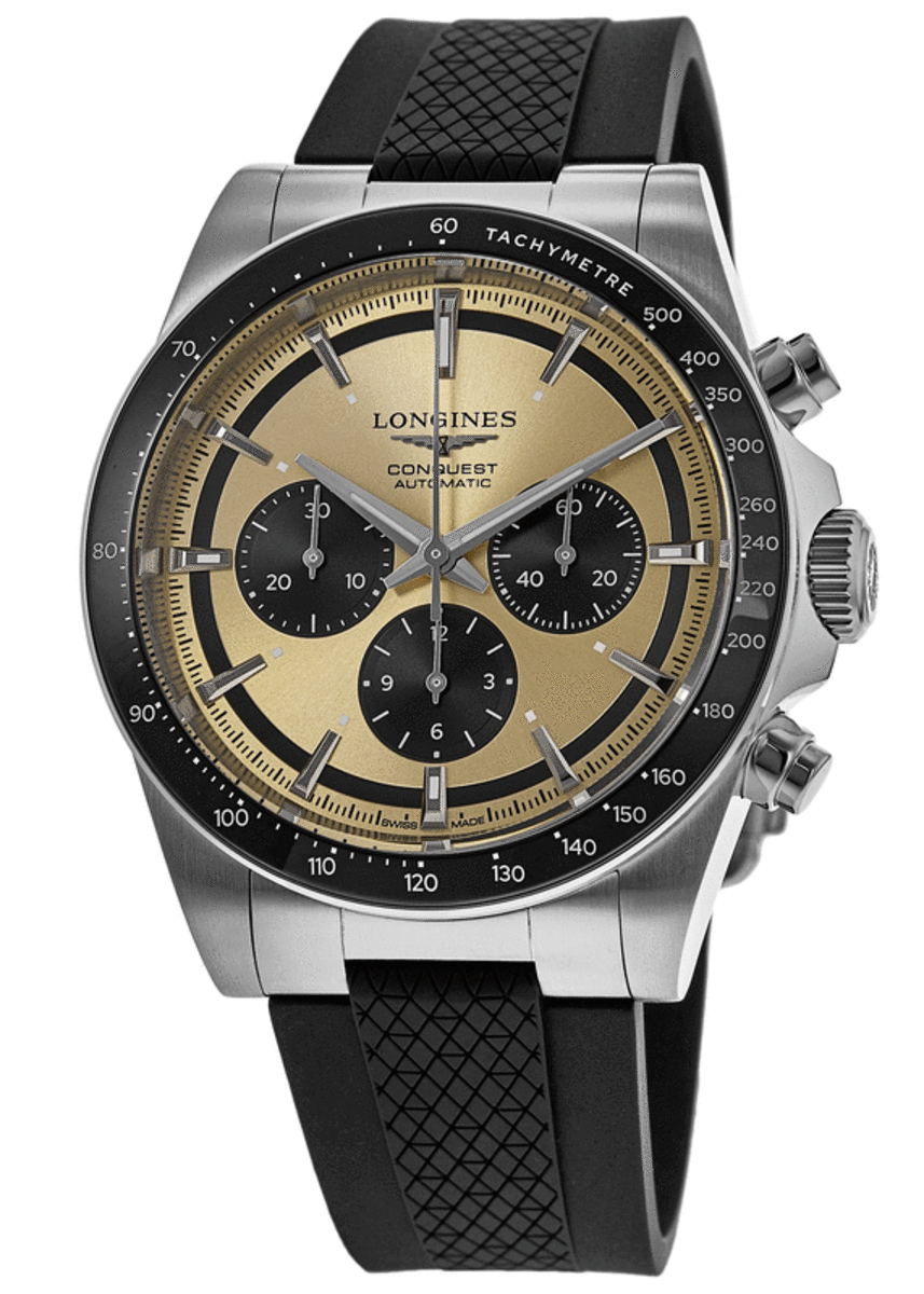 Longines Conquest Automatic Chronograph L3.835.4.32.9 Ceramic & Stainless Steel 1