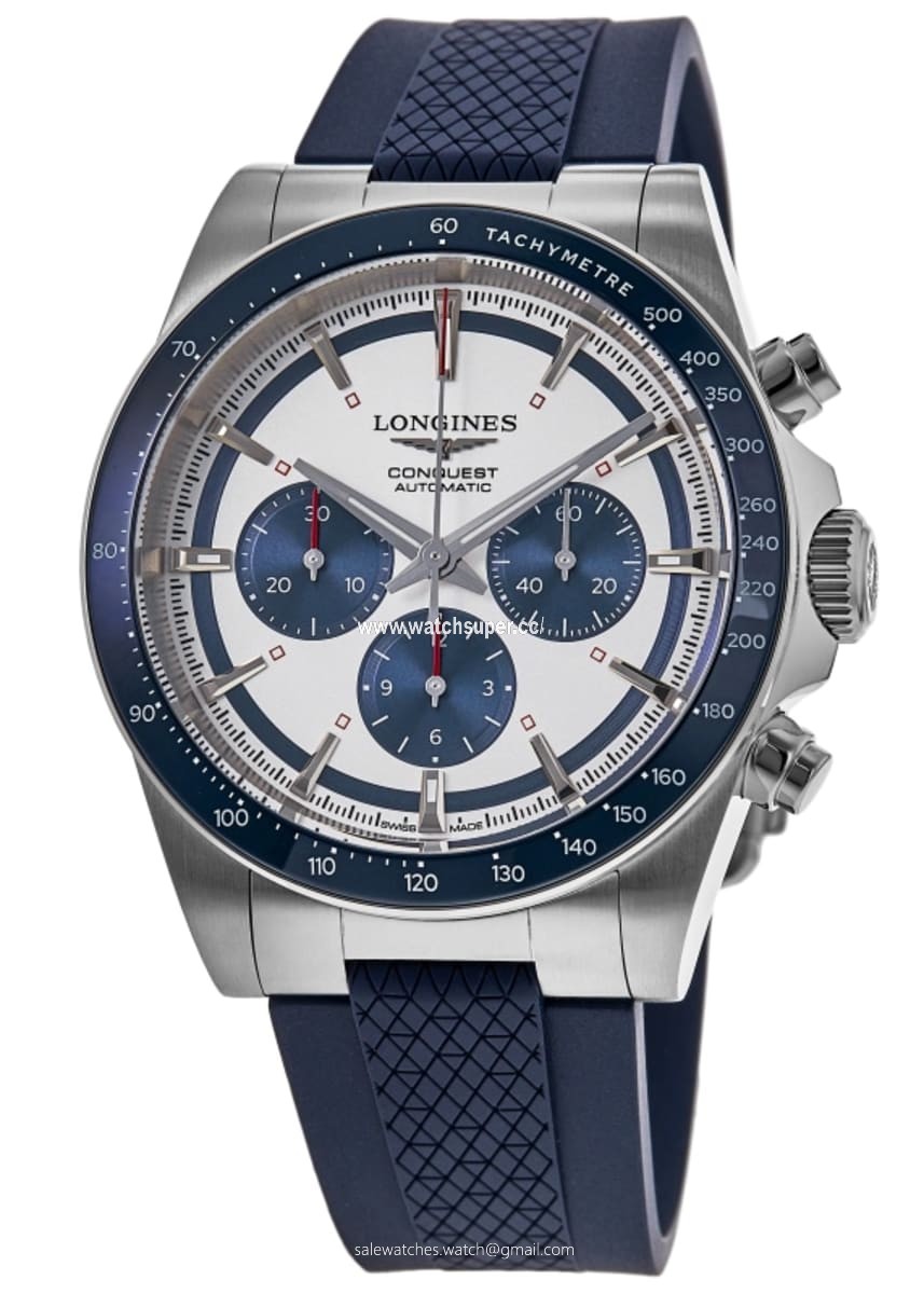 Longines Conquest Automatic Chronograph L3.835.4.98.9 Ceramic & Stainless Steel 1