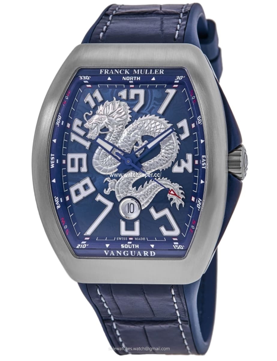 Franck Muller Vanguard Limited Edition V 45 SC DT AC NR DRAGON KING BL Stainless Steel 1
