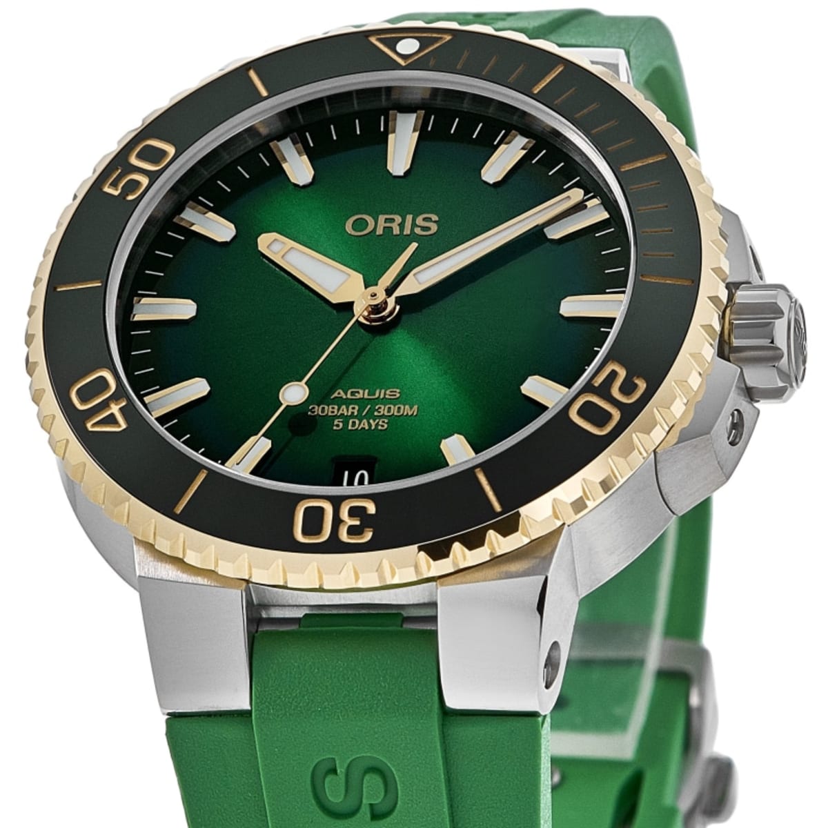 Oris Aquis Date 01 400 7769 6357-07 4 22 77FC Yellow Gold & Stainless Steel 2