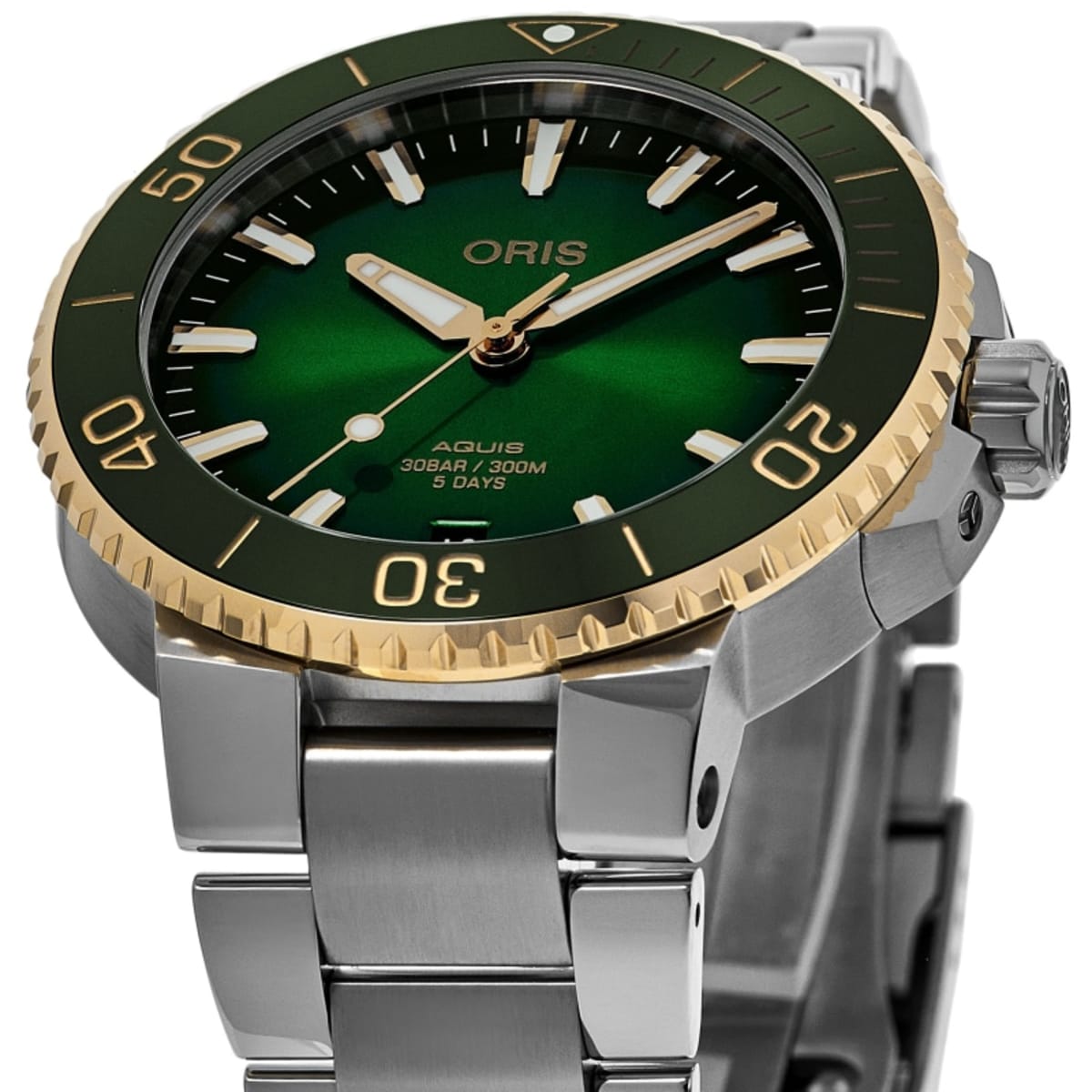 Oris Aquis Date 01 400 7769 6357-07 8 22 09PEB Yellow Gold & Stainless Steel 2