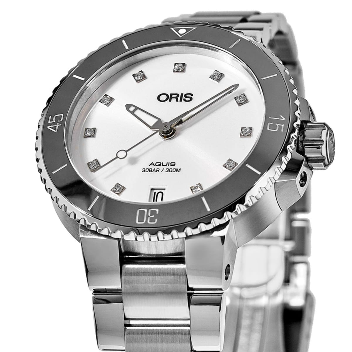 Oris Aquis Date Diamonds 01 733 7731 4191-07 8 18 05P Stainless Steel 2