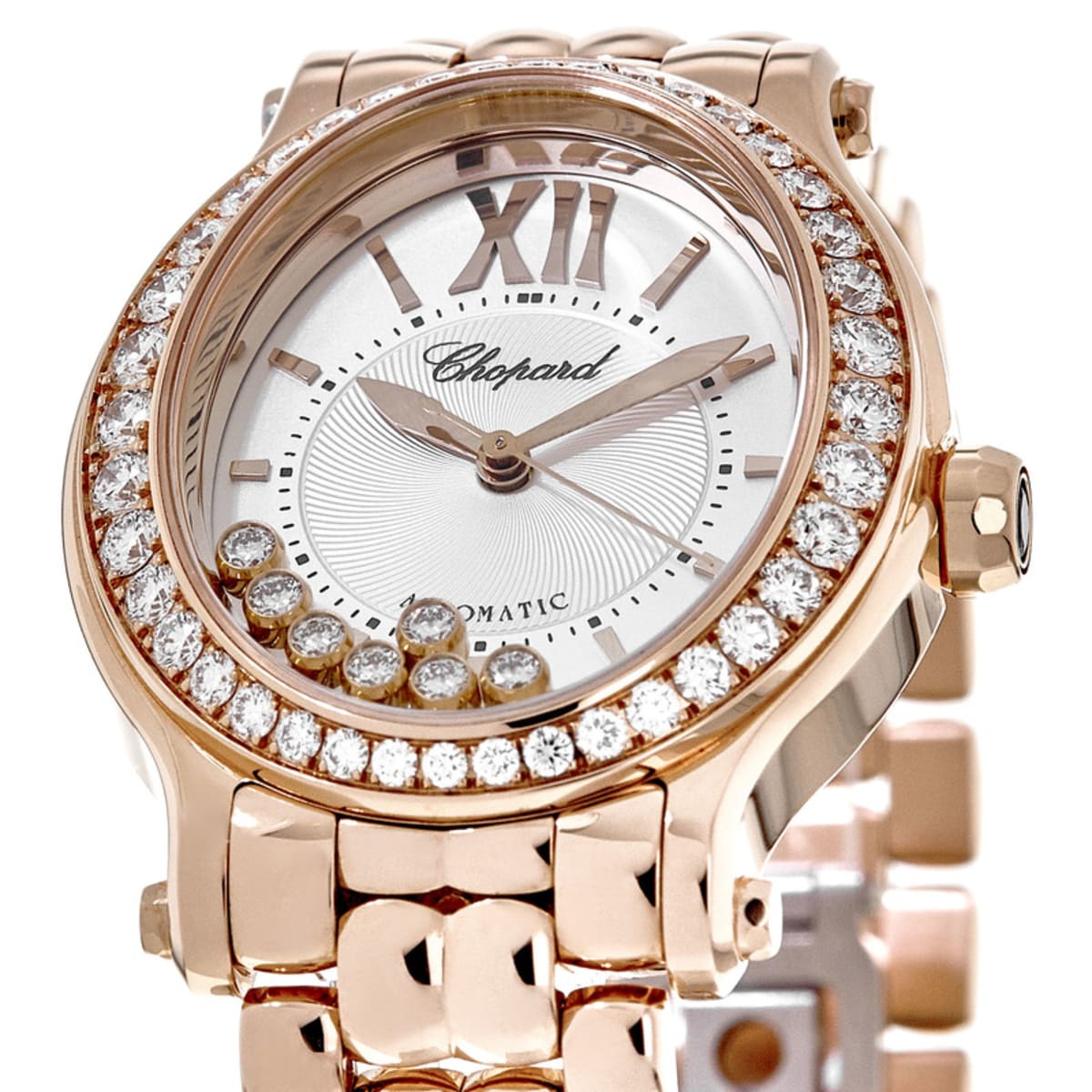Chopard Happy Sport Oval 7 Floating Diamonds 275362-5005 Rose Gold 2