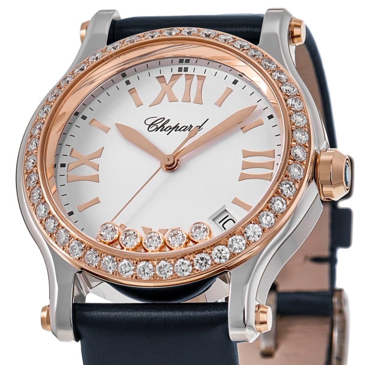 Chopard Happy Sport Medium 36mm 278582-6001S-CD Blue Rose Gold & Stainless Steel 2