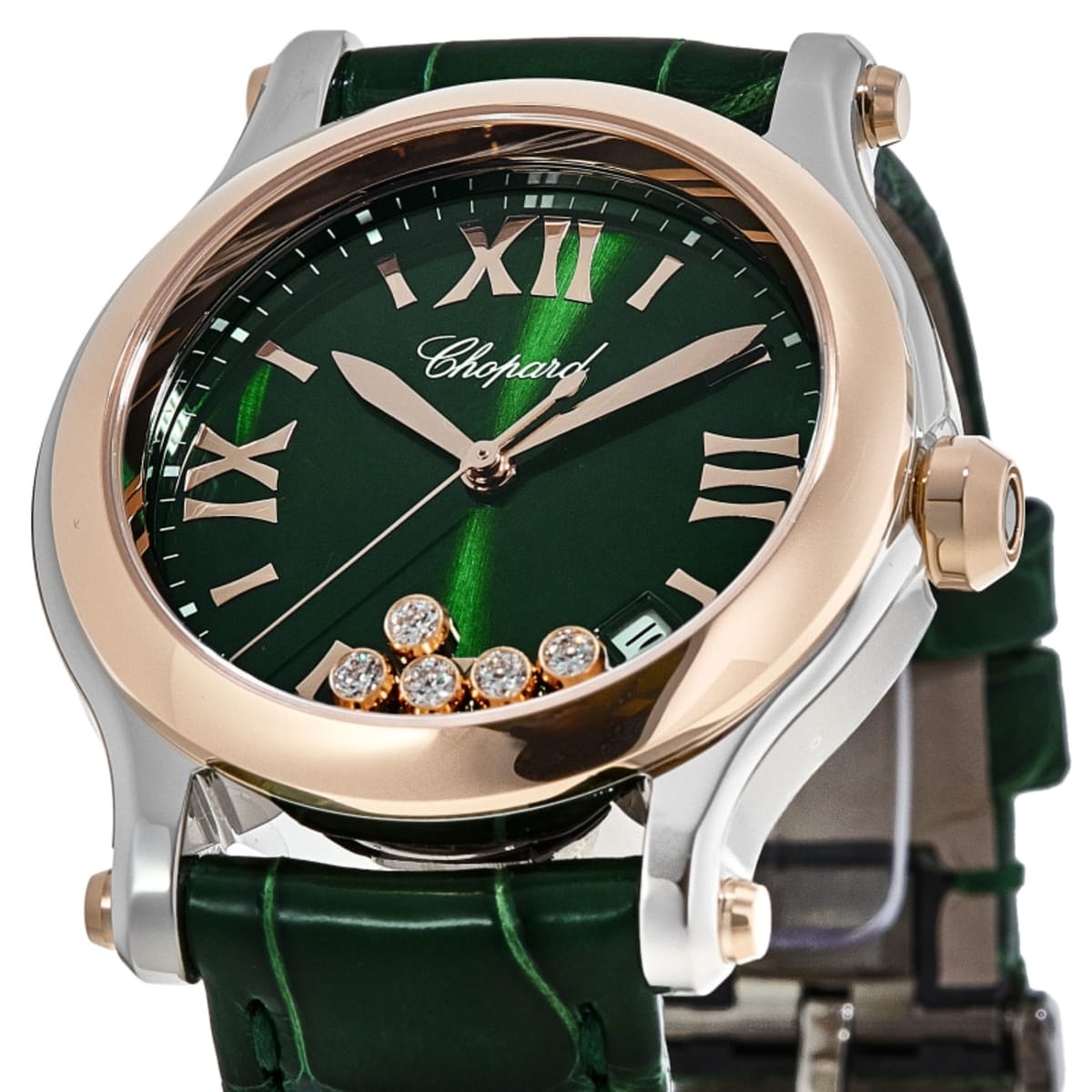 Chopard Happy Sport Round 36mm 278582-6005 Rose Gold & Stainless Steel 2