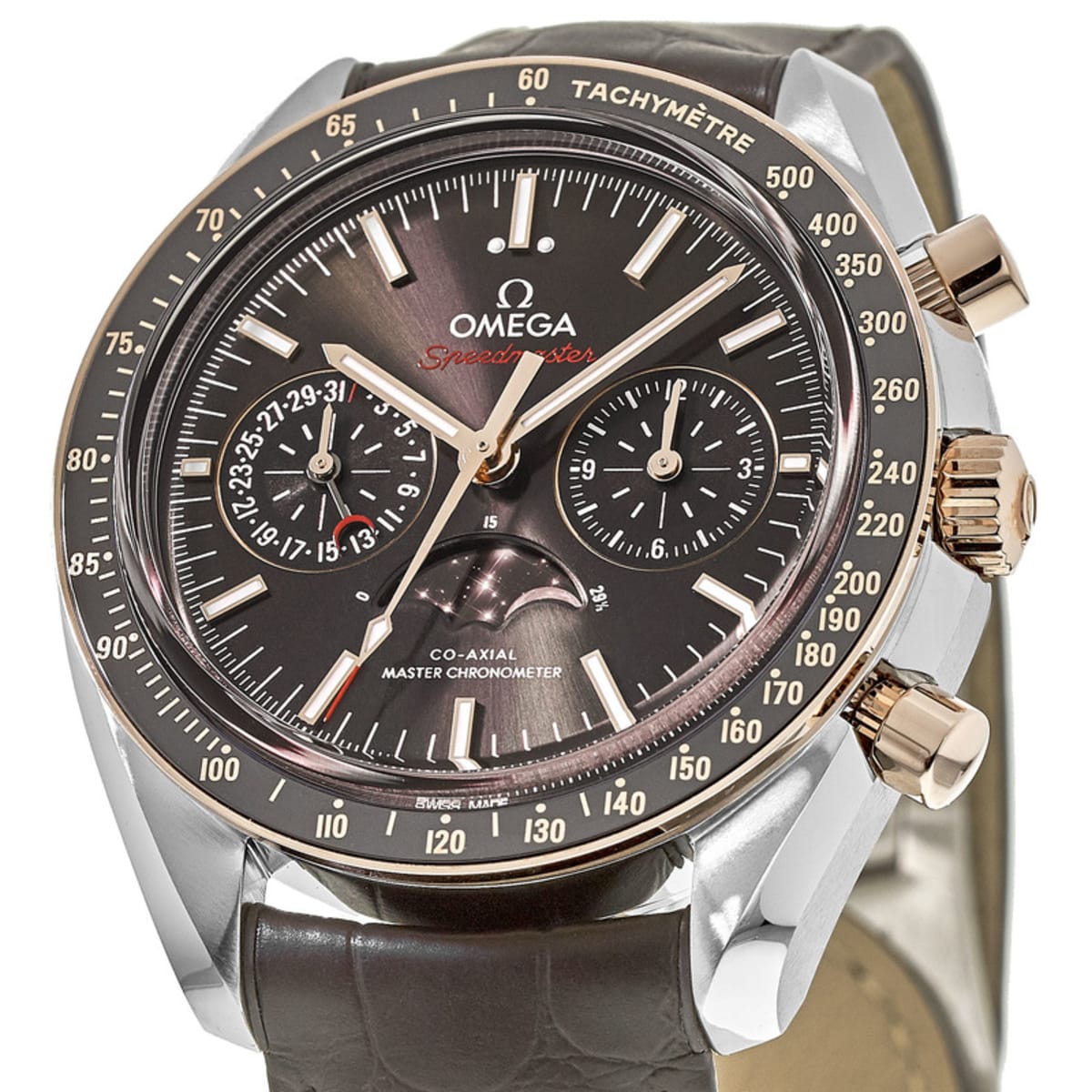 Omega Speedmaster Moonphase Co-Axial Master Chronometer Chronograph 304.23.44.52.13.001 Rose Gold & Stainless Steel 2