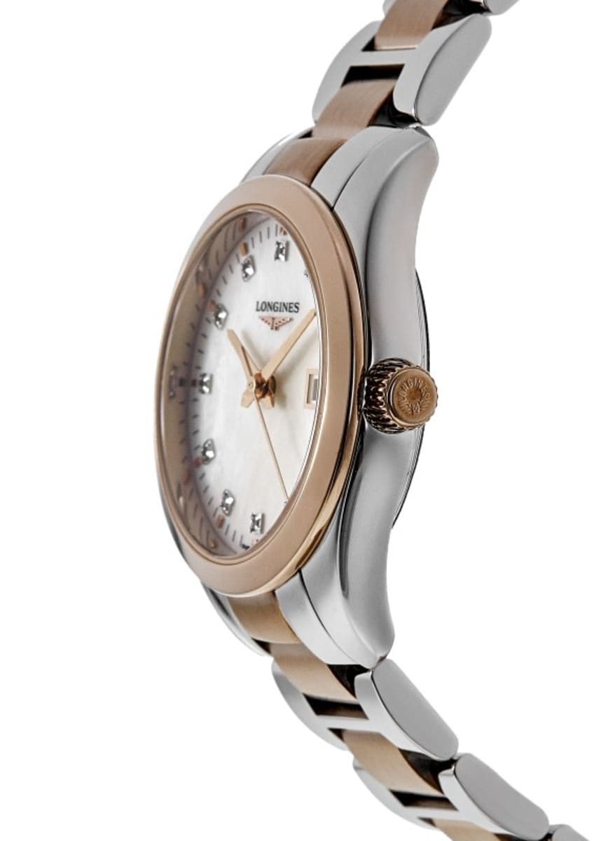 Longines Conquest Classic  L2.286.3.87.7 Rose Gold & Stainless Steel 2