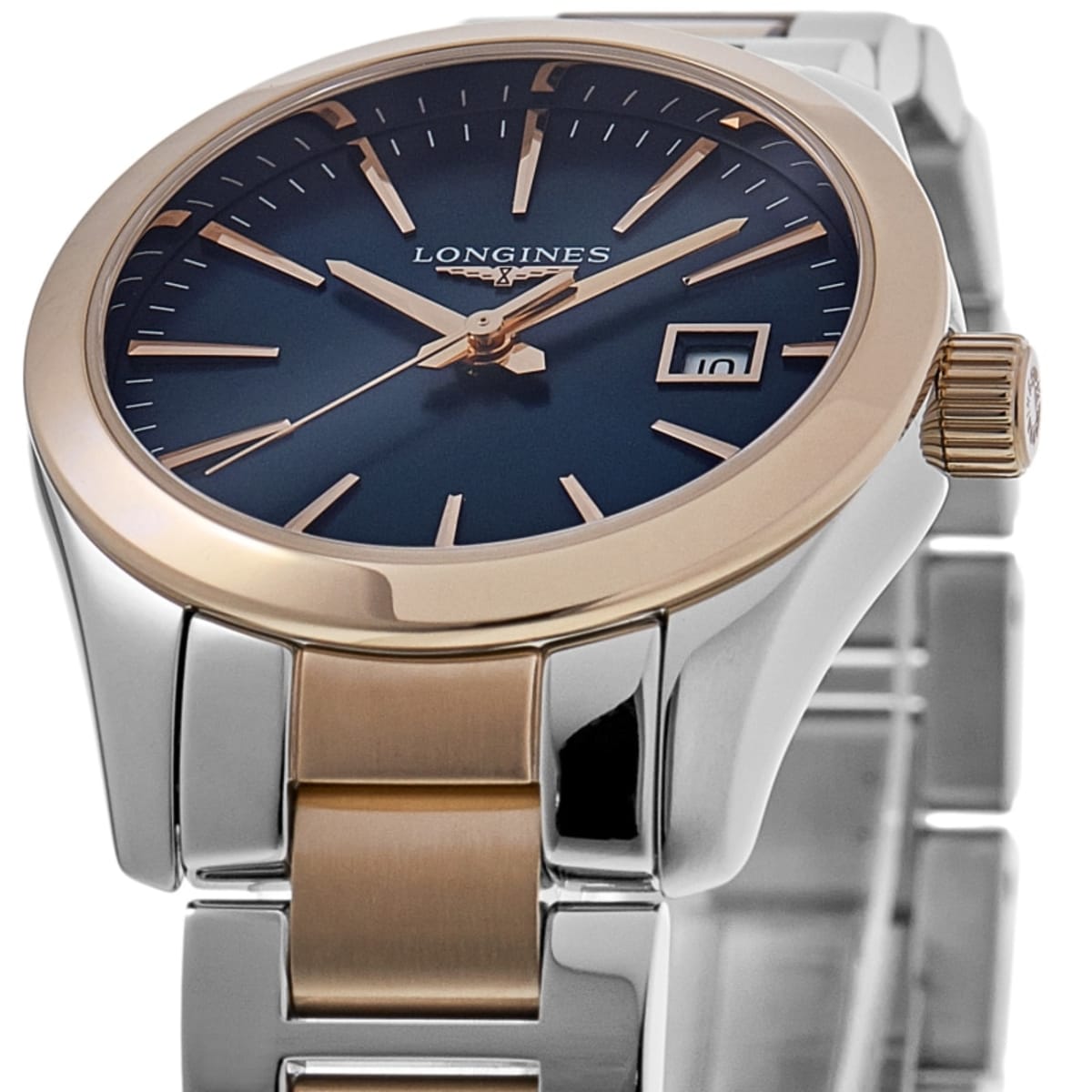 Longines Conquest Classic  L2.286.3.92.7 Rose Gold & Stainless Steel 2
