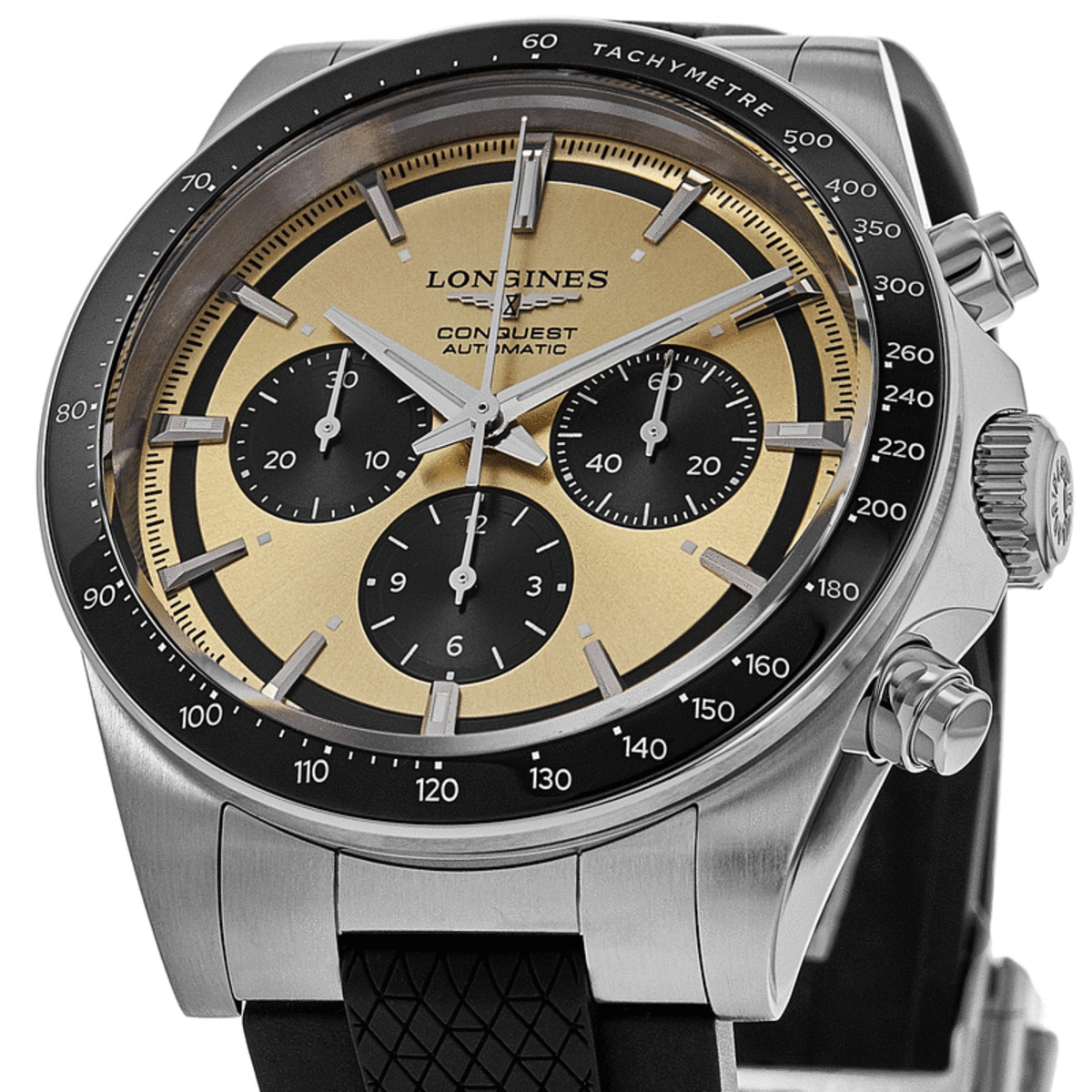 Longines Conquest Automatic Chronograph L3.835.4.32.9 Ceramic & Stainless Steel 2