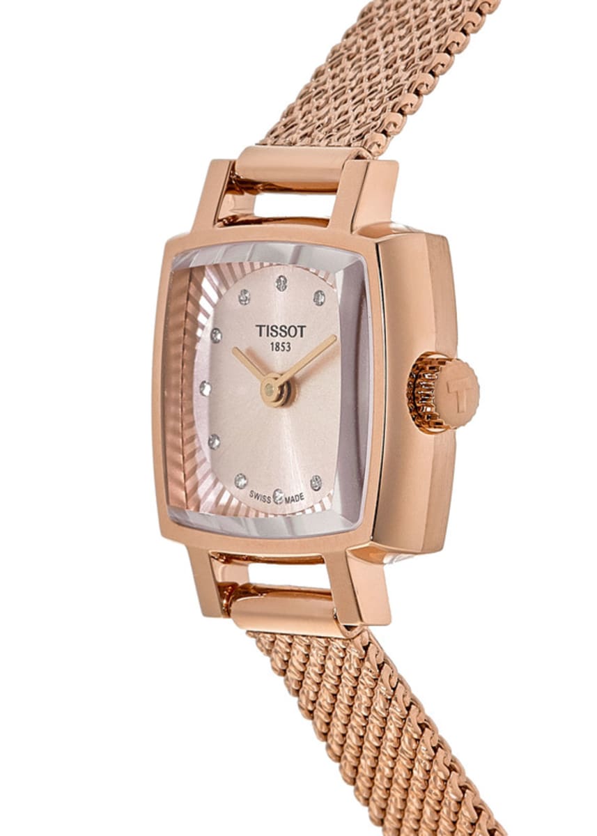 Tissot T-Lady Lovely Square T058.109.33.456.00 Rose Gold Plated 2