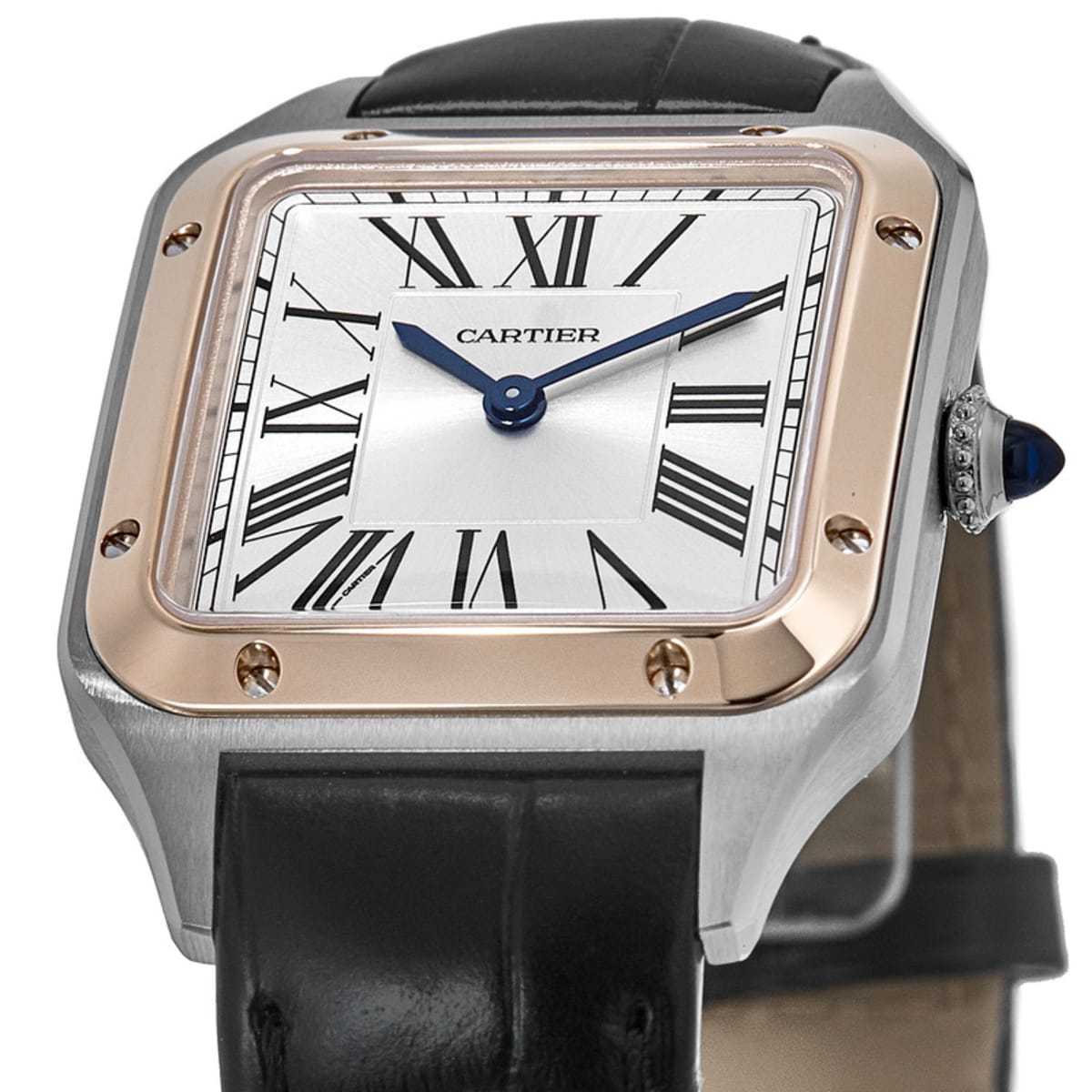 Cartier Santos Dumont W2SA0012 Rose Gold & Stainless Steel 2