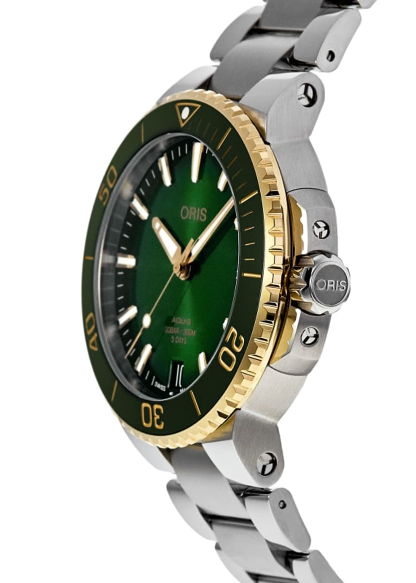 Oris Aquis Date 01 400 7769 6357-07 8 22 09PEB Yellow Gold & Stainless Steel 3