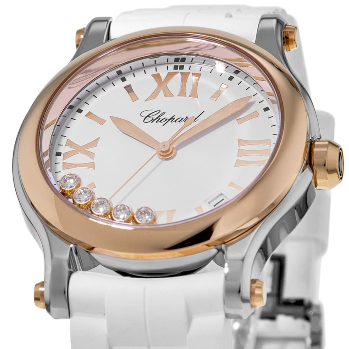 Chopard Happy Sport Medium 36mm 278582-6001 Rose Gold & Stainless Steel 3
