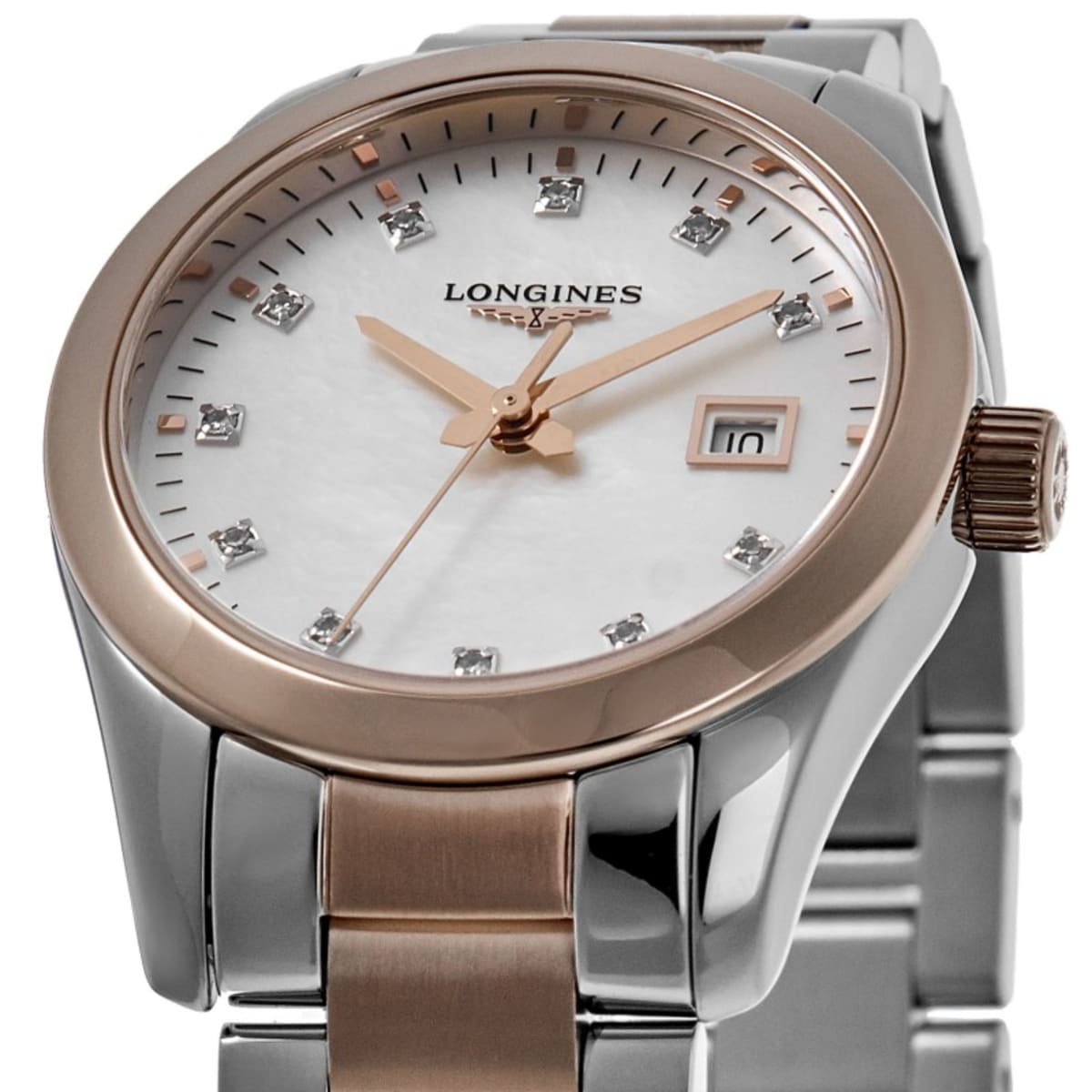 Longines Conquest Classic  L2.286.3.87.7 Rose Gold & Stainless Steel 3