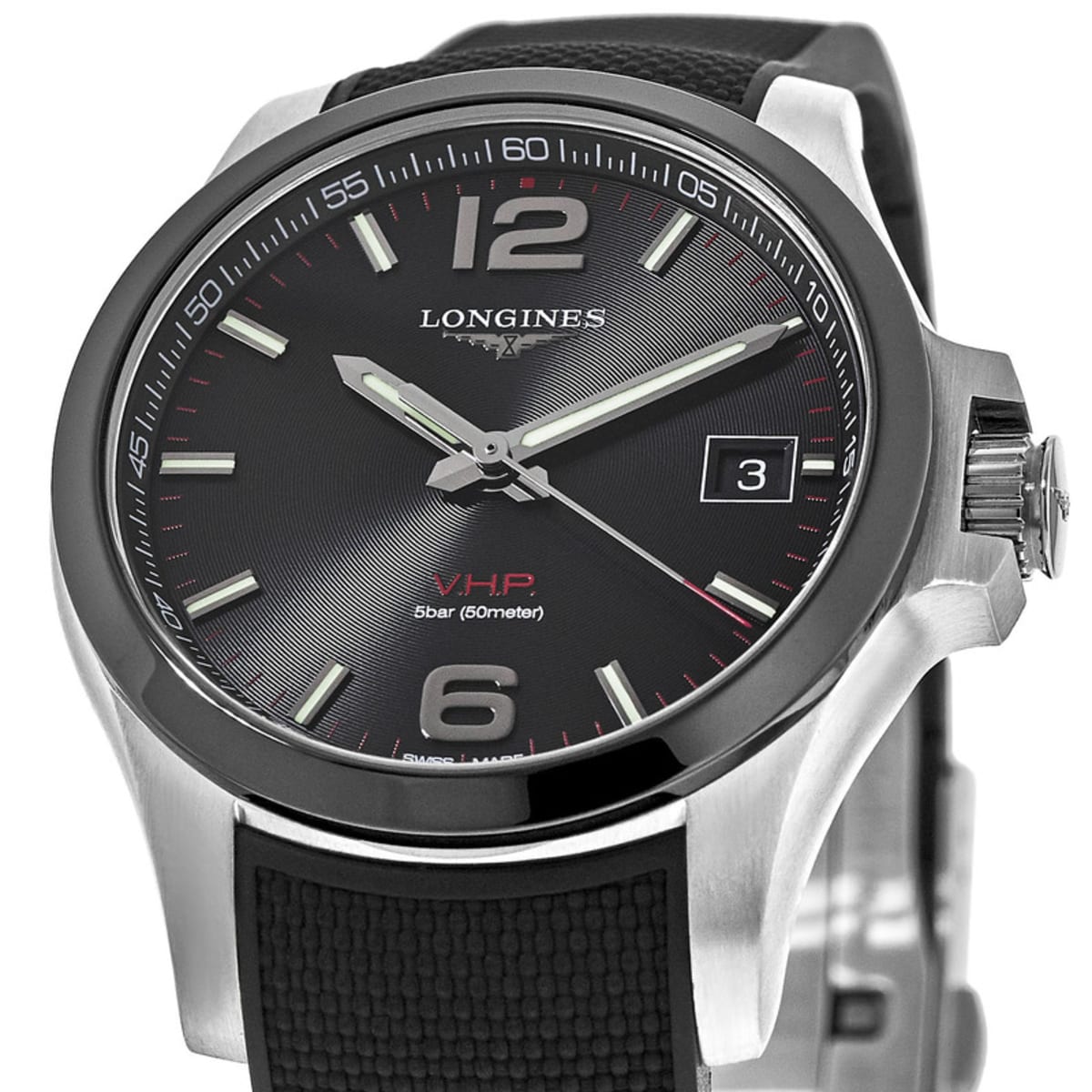 Longines Conquest V.H.P. 41mm L3.719.4.56.9 Ceramic & Stainless Steel 3