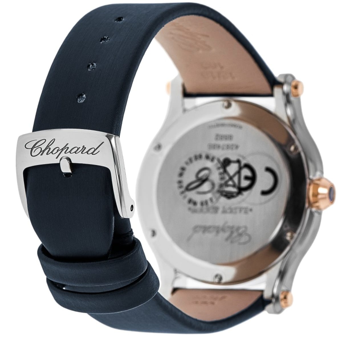 Chopard Happy Sport Medium 36mm 278582-6001S-CD Blue Rose Gold & Stainless Steel 4