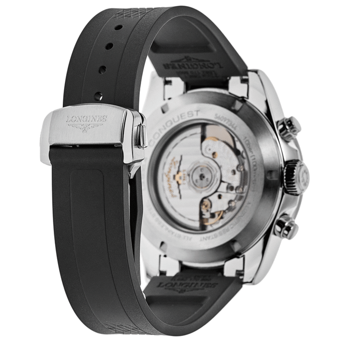 Longines Conquest Automatic Chronograph L3.835.4.32.9 Ceramic & Stainless Steel 4