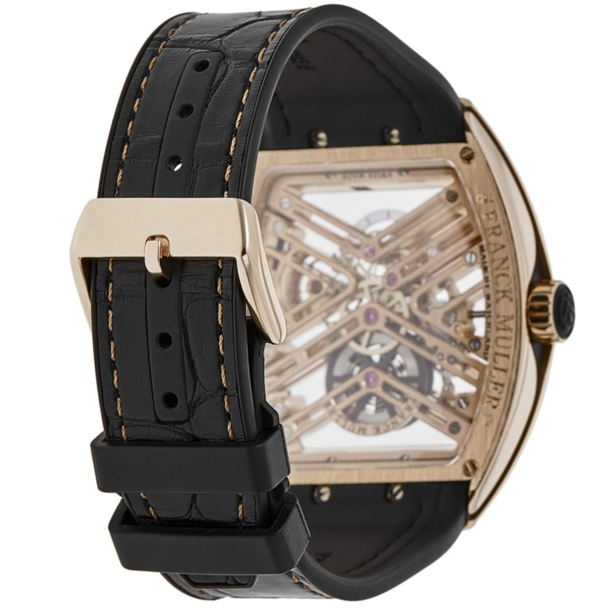 Franck Muller Vanguard 7 Day Power Reserve Skeleton V 45 S6 SQT (NR) 5N Rose Gold 4