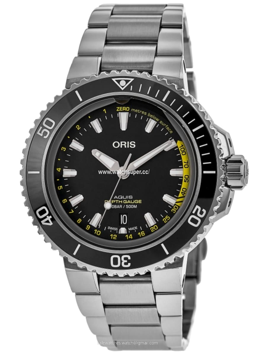 Oris Aquis Depth Gauge 01 733 7755 4154-Set MB Stainless Steel Watch