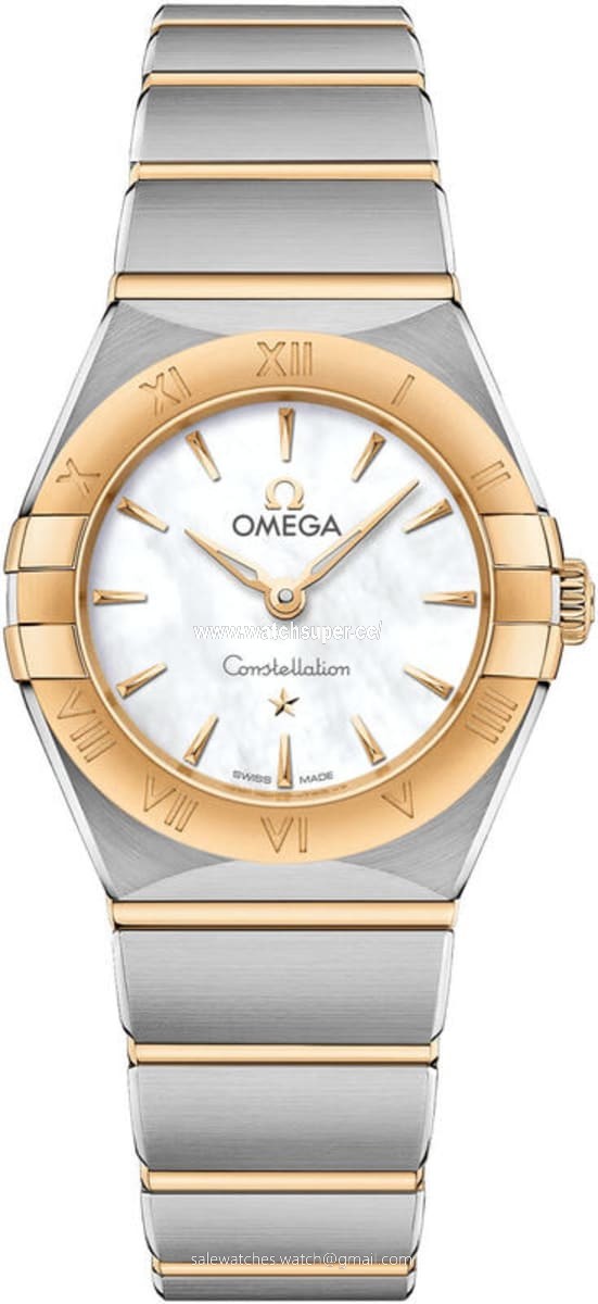 Omega Constellation Manhattan Quartz 25mm 131.20.25.60.05.002 Yellow Gold & Stainless Steel Watch