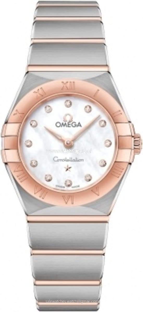 Omega Constellation Manhattan Quartz 25mm 131.20.25.60.55.001 Rose Gold & Stainless Steel Watch