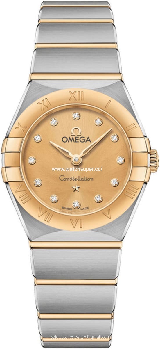 Omega Constellation Manhattan Quartz 25mm 131.20.25.60.58.001 Yellow Gold & Stainless Steel Watch