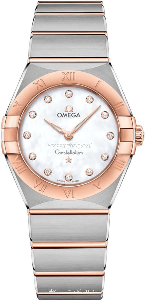 Omega Constellation Manhattan Quartz 28mm 131.20.28.60.55.001 Rose Gold & Stainless Steel Watch