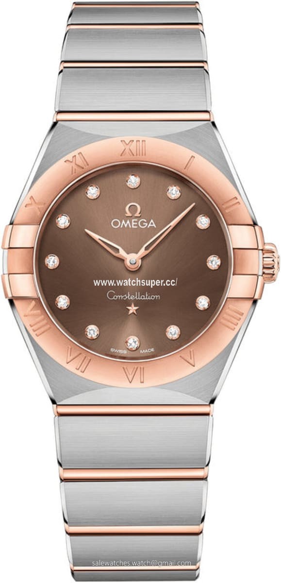 Omega Constellation Manhattan Quartz 28mm 131.20.28.60.63.001 Rose Gold & Stainless Steel Watch