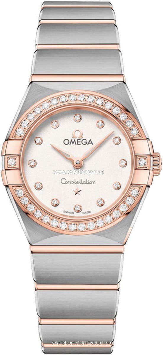 Omega Constellation Manhattan Quartz 25mm 131.25.25.60.52.001 Rose Gold & Stainless Steel Watch