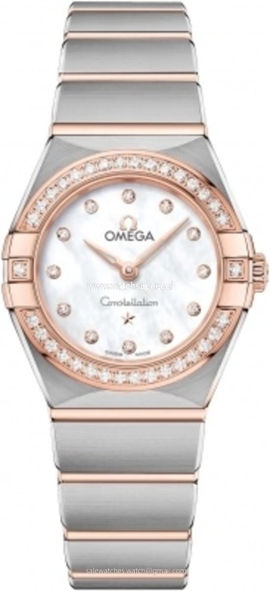 Omega Constellation Manhattan Quartz 25mm 131.25.25.60.55.001 Rose Gold & Stainless Steel Watch