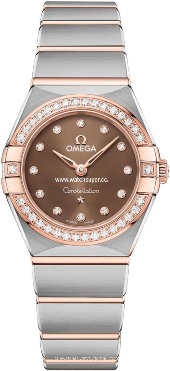 Omega Constellation Manhattan Quartz 25mm 131.25.25.60.63.001 Rose Gold & Stainless Steel Watch