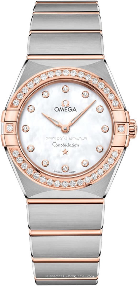 Omega Constellation Manhattan Quartz 28mm 131.25.28.60.55.001 Rose Gold & Stainless Steel Watch