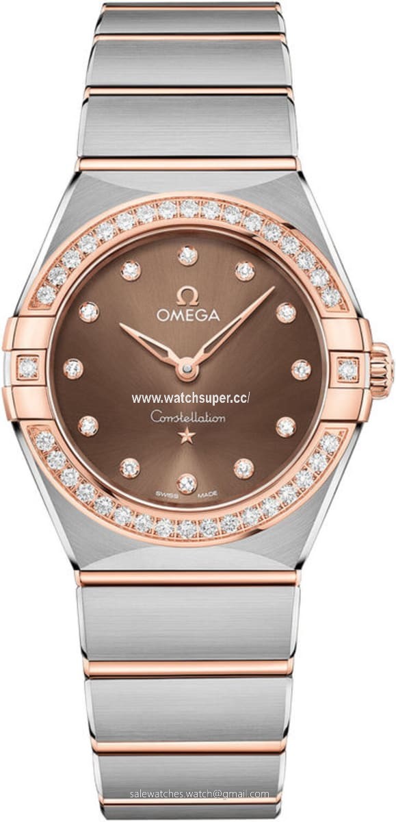 Omega Constellation Manhattan Quartz 28mm 131.25.28.60.63.001 Rose Gold & Stainless Steel Watch