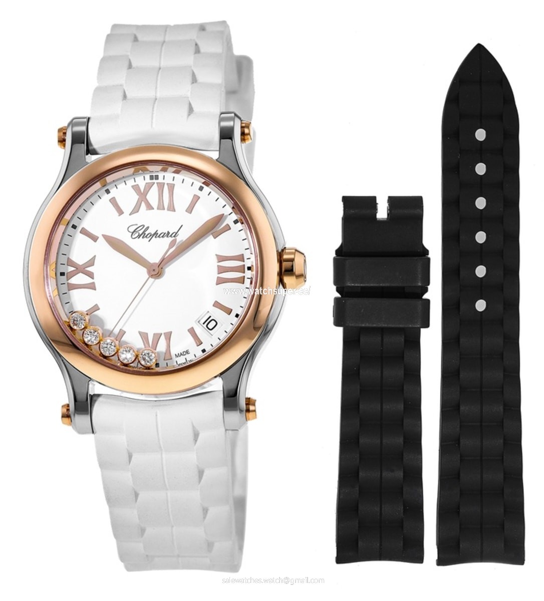 Chopard Happy Sport Medium 36mm 278582-6001 Rose Gold & Stainless Steel Watch