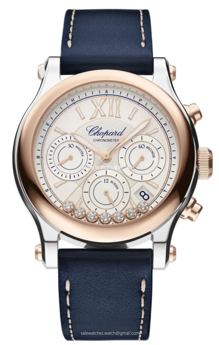 Chopard Happy Sport Chronograph 278615-6001 Rose Gold & Stainless Steel Watch