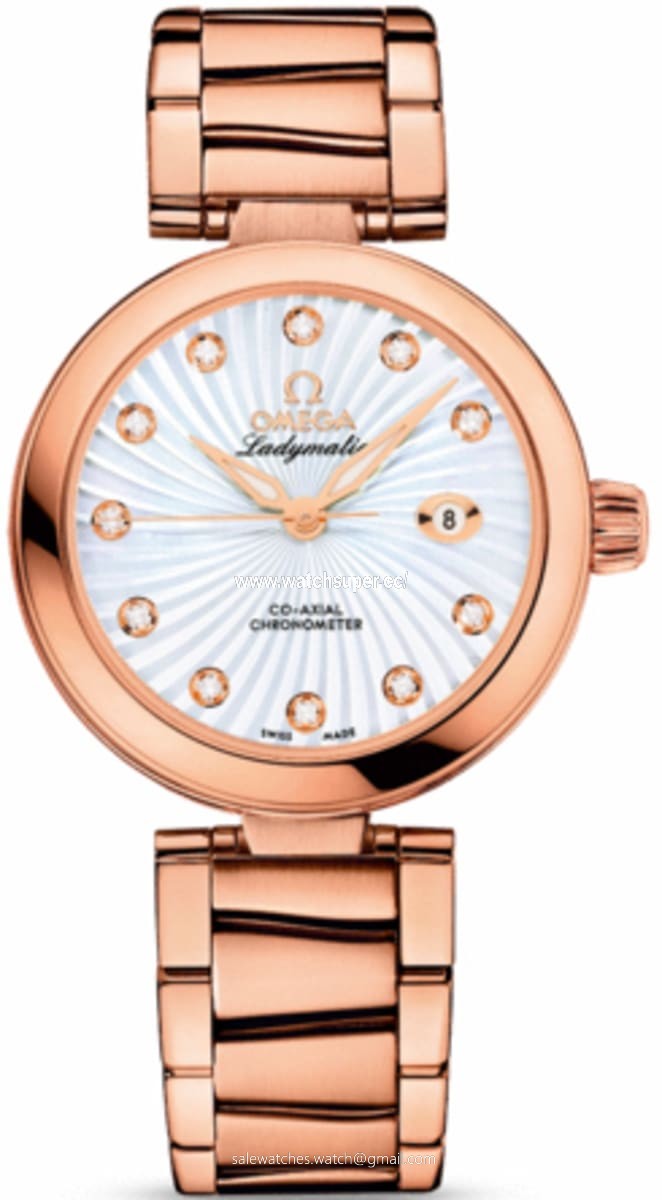 Omega De Ville Ladymatic 425.60.34.20.55.001 Rose Gold Watch