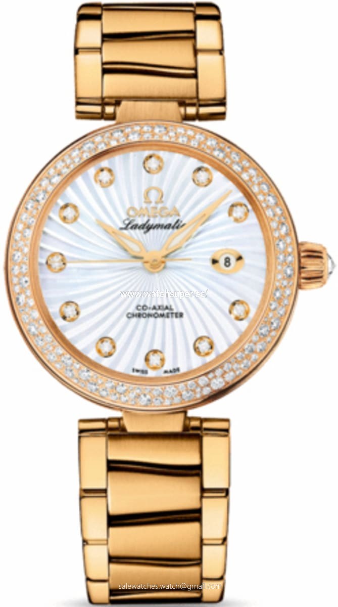 Omega De Ville Ladymatic 425.65.34.20.55.002 Gold Watch
