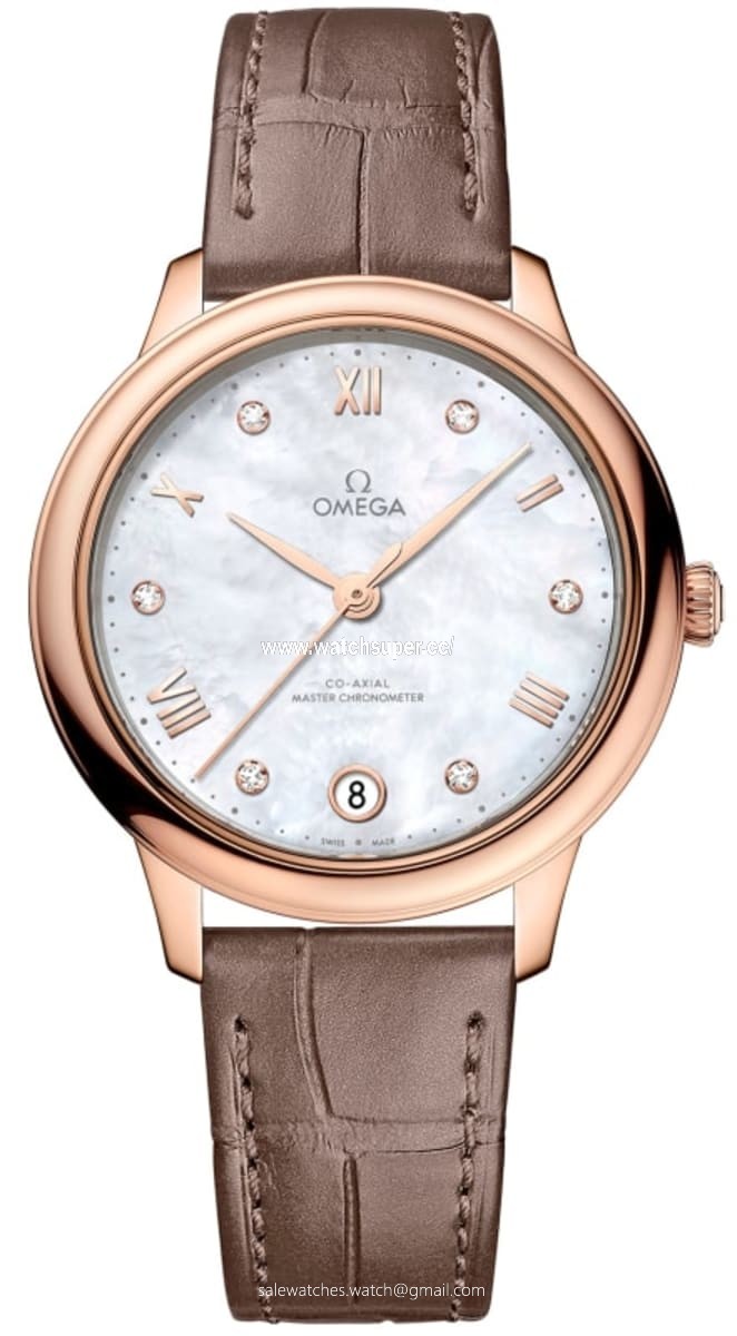 Omega De Ville Prestige Co-Axial Master Chronometer 34mm 434.53.34.20.55.001 Rose Gold Watch