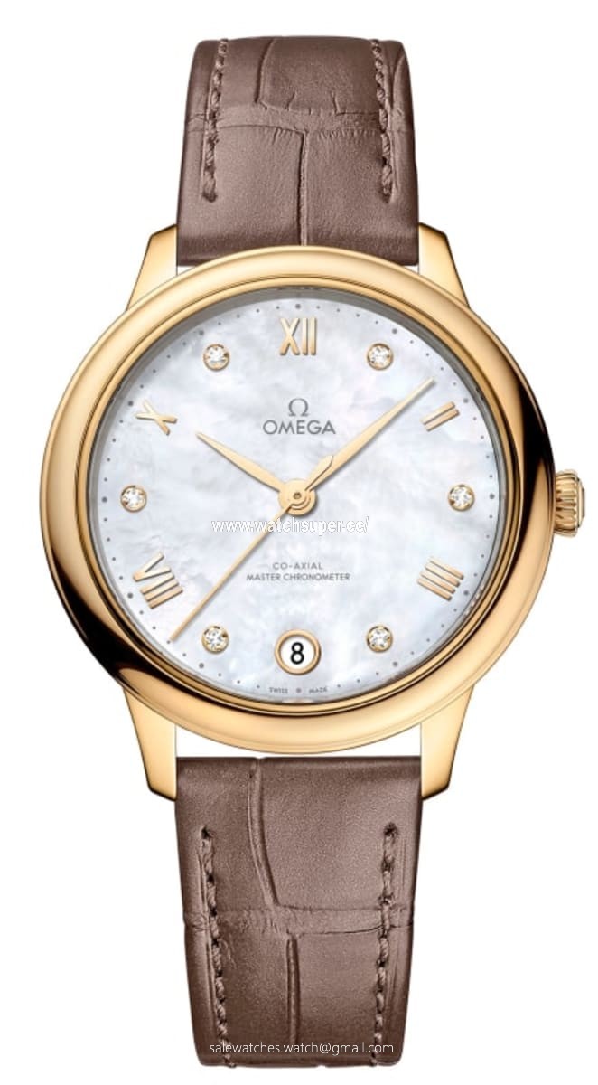 Omega De Ville Prestige Co-Axial Master Chronometer 34mm 434.53.34.20.55.002 Yellow Gold Watch