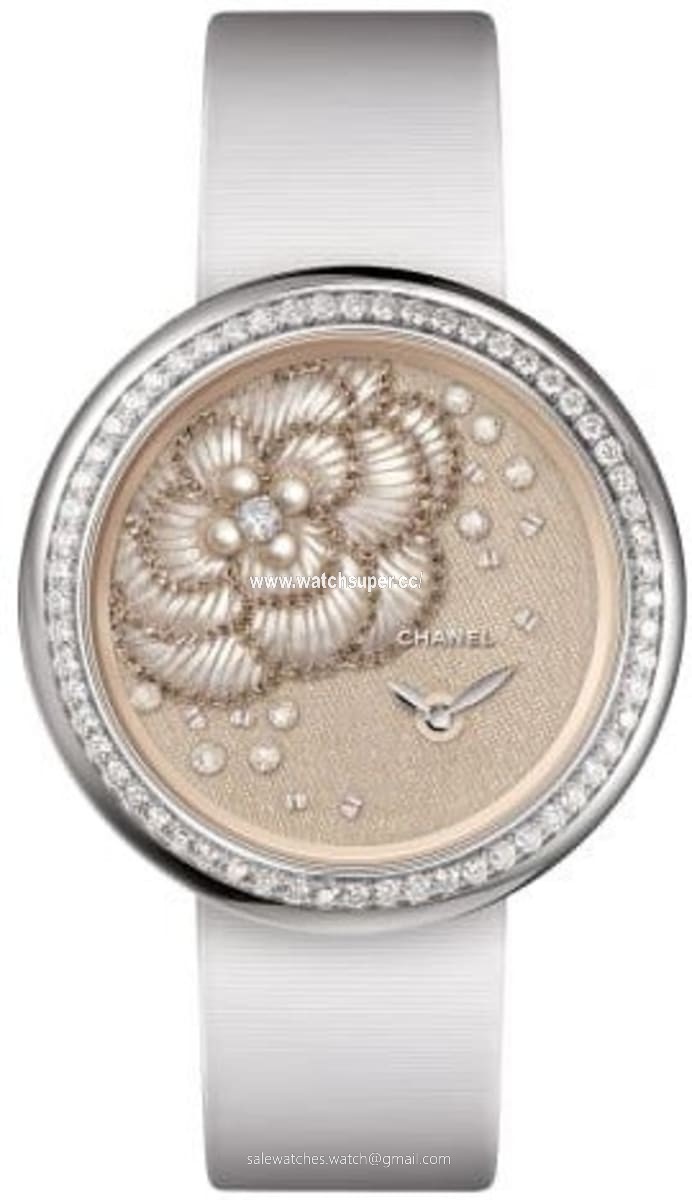 Chanel Mademoiselle Prive  H4409 White Gold Watch