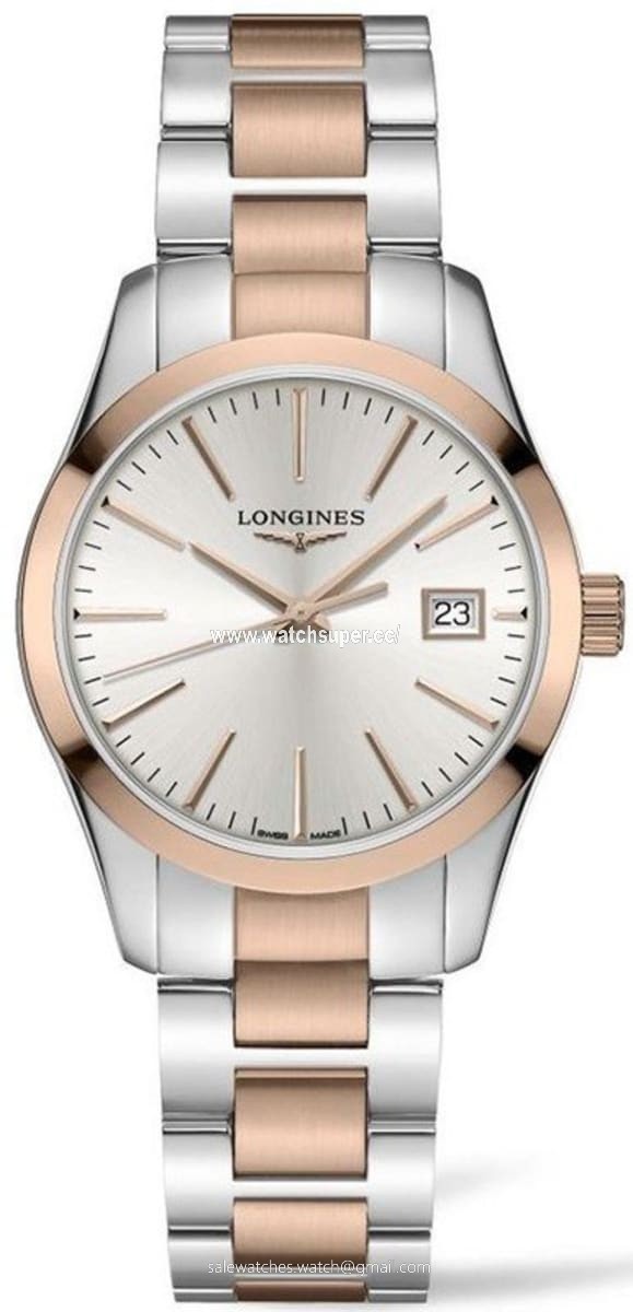 Longines Conquest Classic  L2.286.3.72.7 Rose Gold & Stainless Steel Watch