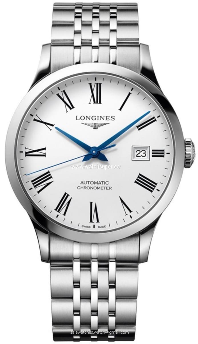 Longines Record  L2.821.4.11.6 Stainless Steel Watch