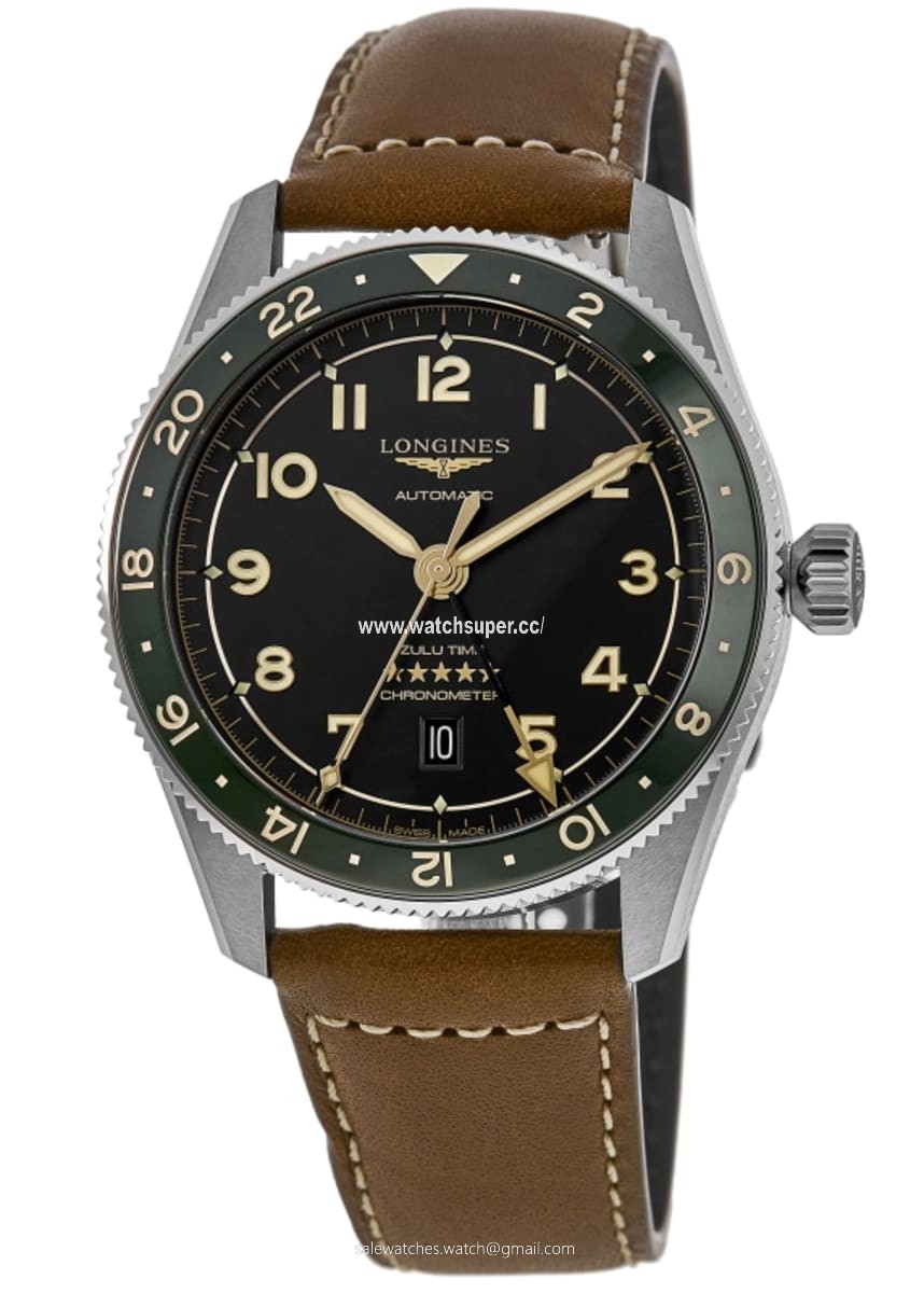 Longines Spirit Zulu Time L3.812.4.63.2 Ceramic & Stainless Steel Watch