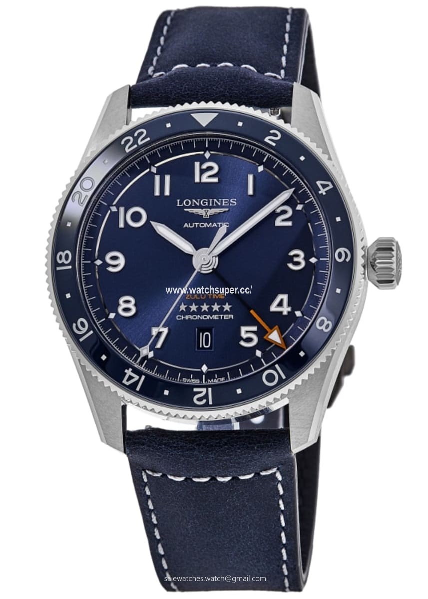 Longines Spirit Zulu Time L3.812.4.93.2 Ceramic & Stainless Steel Watch