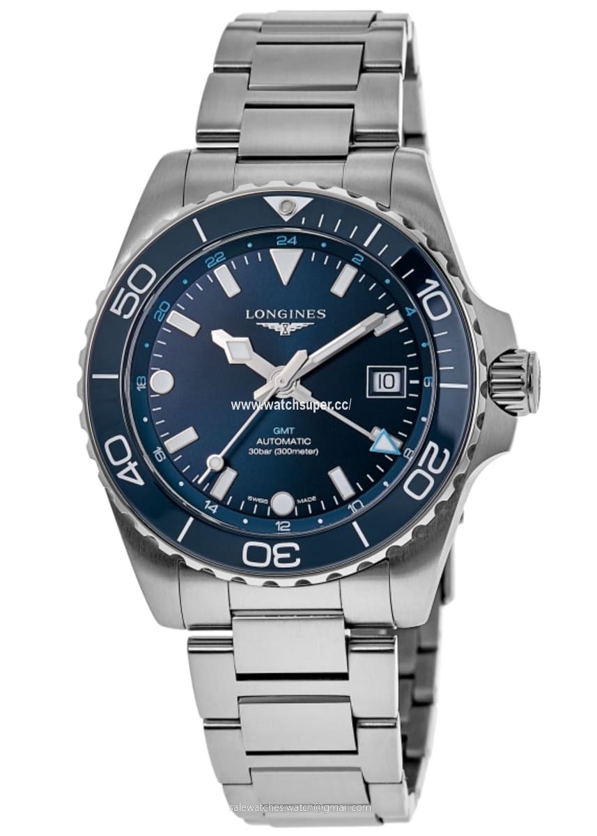 Longines HydroConquest GMT L3.890.4.96.6 Stainless Steel Watch