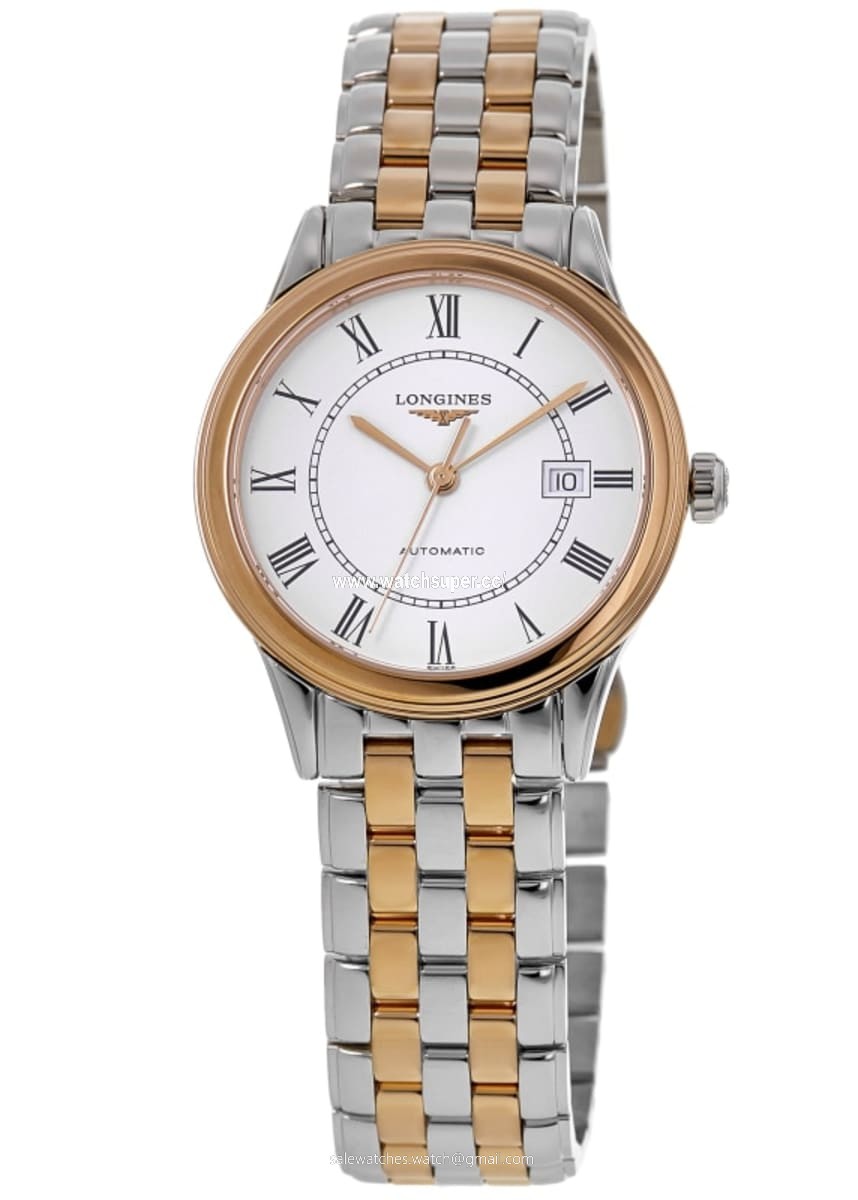 Longines Flagship Automatic L4.374.3.91.7 Rose Gold & Stainless Steel Watch